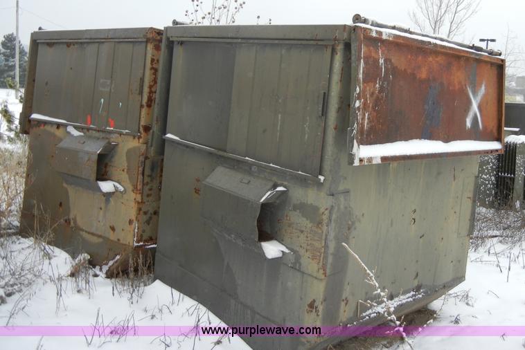 image for item J9457 (19) assorted metal trash dumpsters