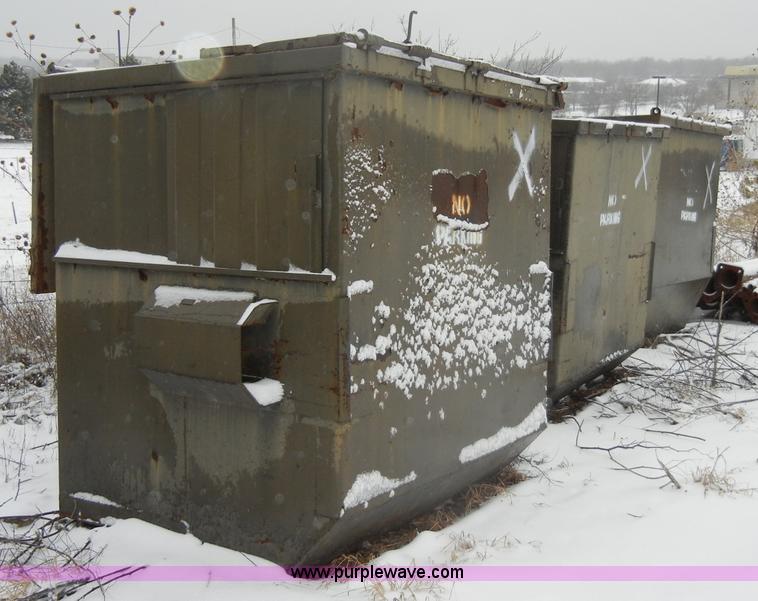 image for item J9457 (19) assorted metal trash dumpsters