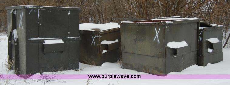 image for item J9457 (19) assorted metal trash dumpsters