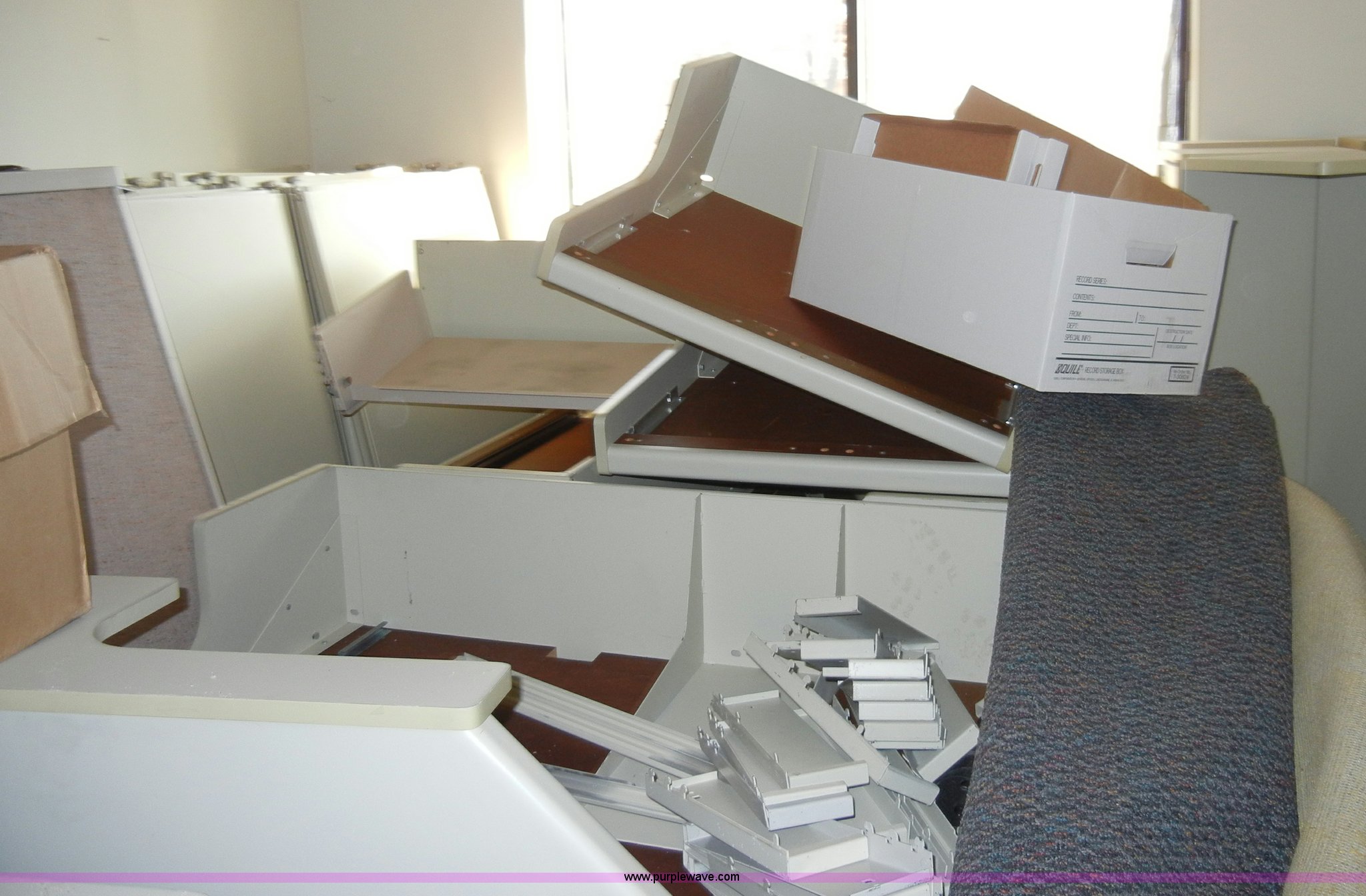 Large assortment of office dividers and desk tops in Edwardsville, KS