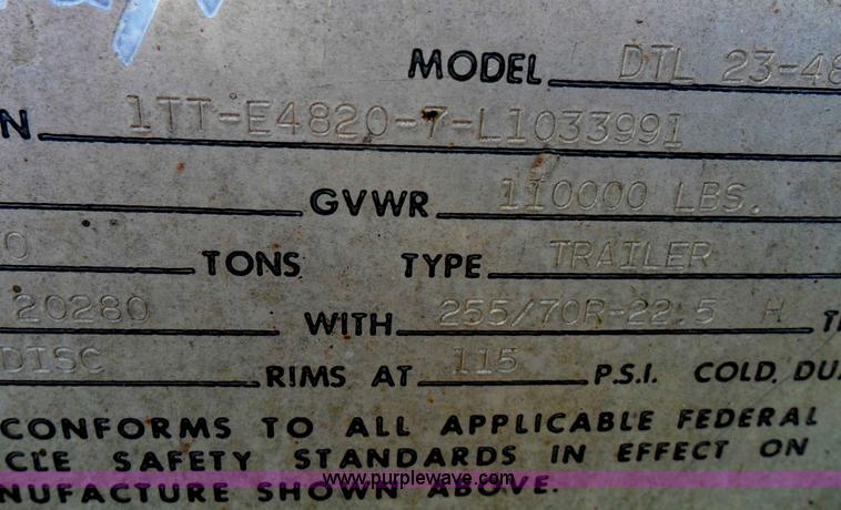 image for item A1893 1990 Transcraft DTL23-48 48' dropdeck trailer