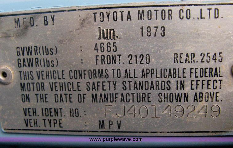 image for item A6056 1973 Toyota Land Cruiser