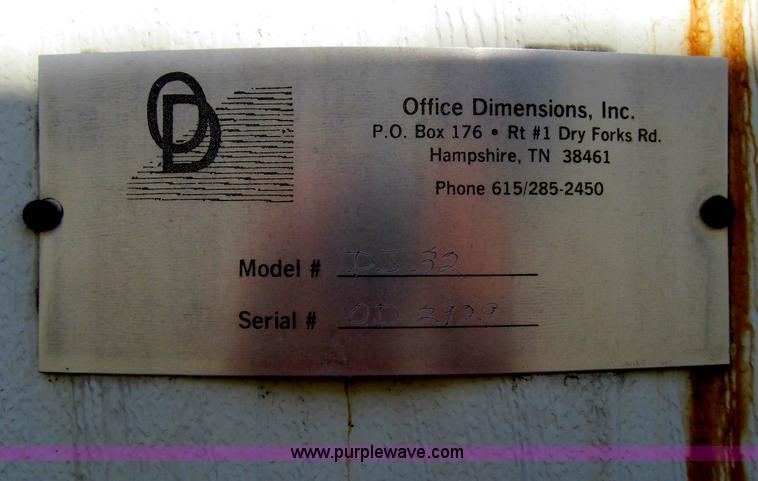 image for item B2598 1995 Office Dimension mobile office trailer