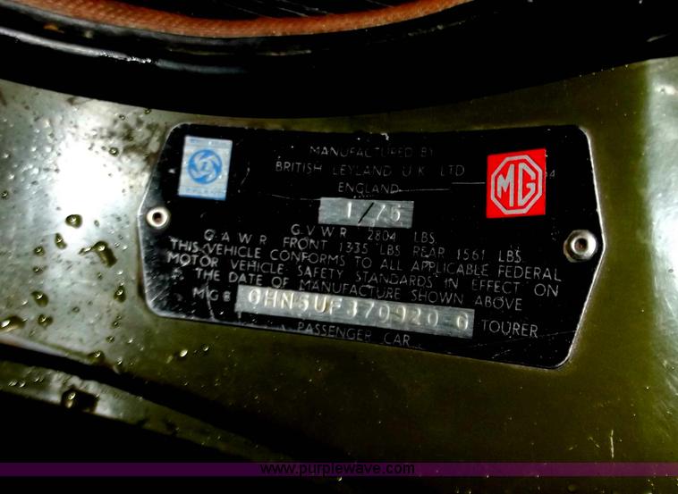 image for item B6245 1975 MG MGB convertible