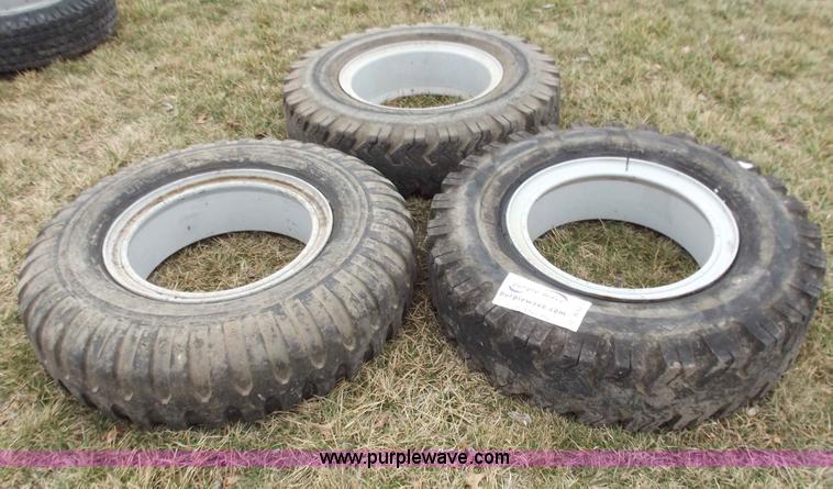 image for item B6256 (3) 9.00-20 tires on Dayton wheels