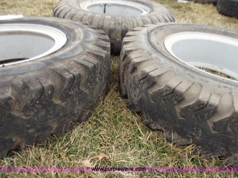 image for item B6256 (3) 9.00-20 tires on Dayton wheels