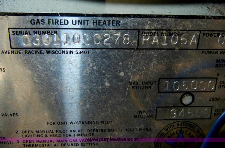 image for item C4181 Modine PA105A suspended heater