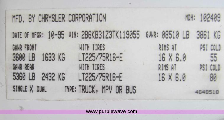 image for item D3048 1996 Dodge Coach House 19ft motorhome