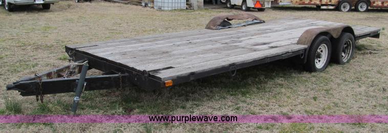 image for item D3049 Shop built 19'3" x 7'5" double axle trailer
