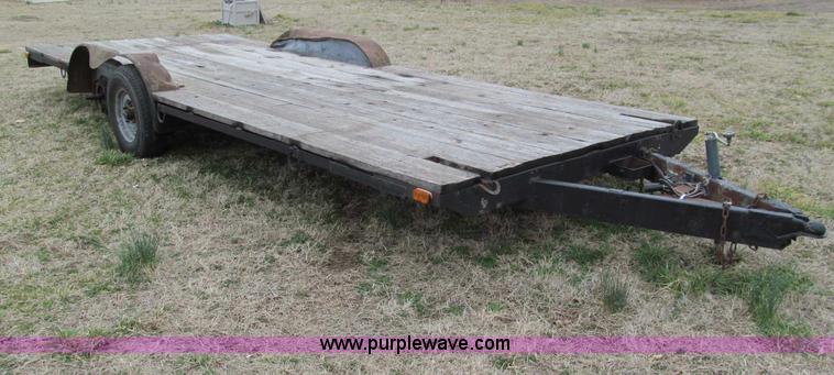 image for item D3049 Shop built 19'3" x 7'5" double axle trailer