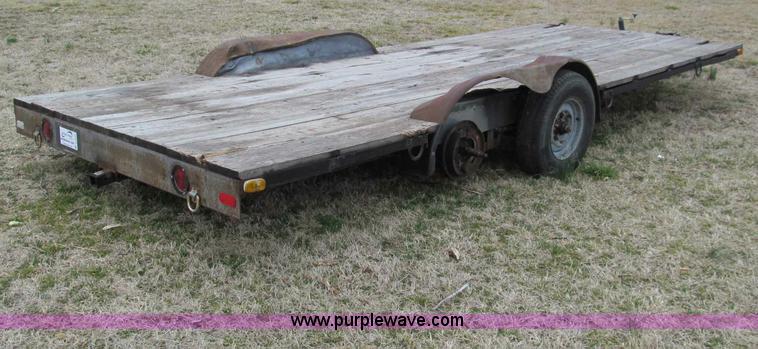 image for item D3049 Shop built 19'3" x 7'5" double axle trailer