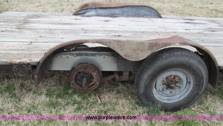 image for item D3049 Shop built 19'3" x 7'5" double axle trailer