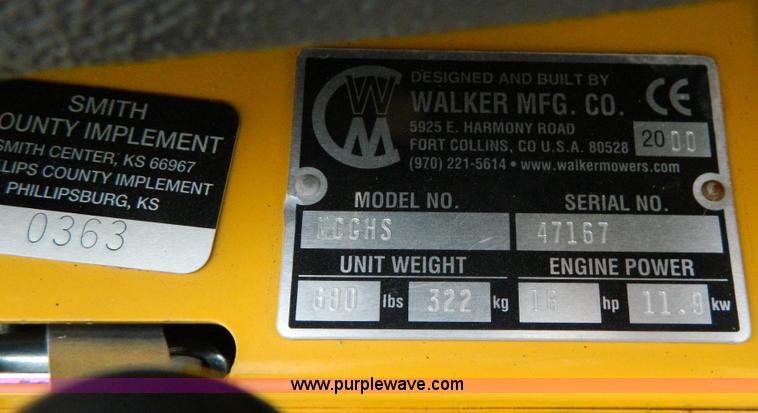 image for item D8724 Walker MCGHS lawn mower