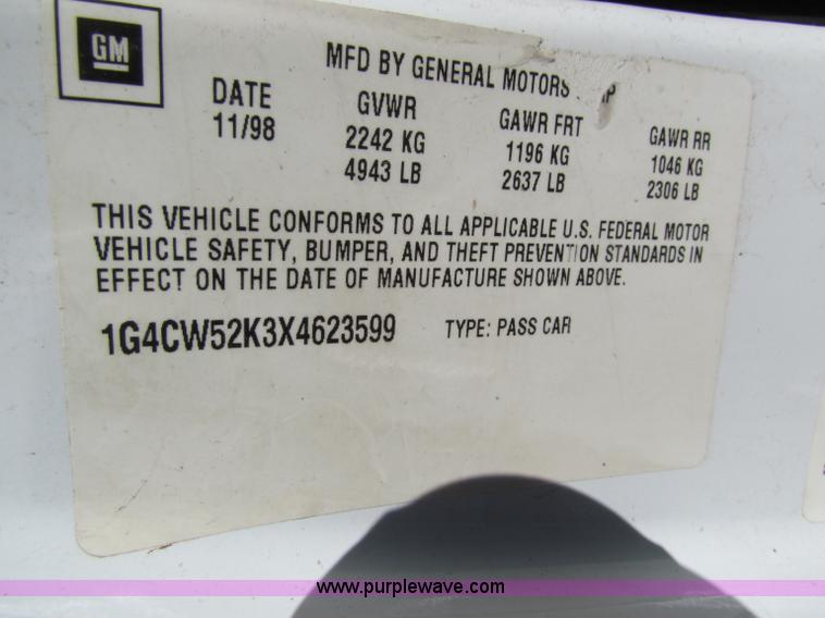 image for item I9668 1999 Buick Park Avenue