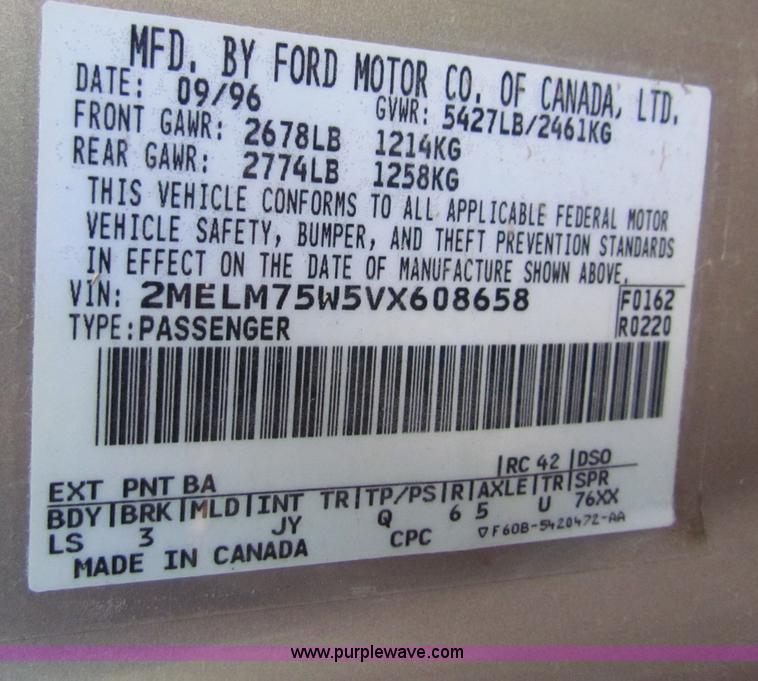 image for item I9669 1997 Mercury Grand Marquis LS