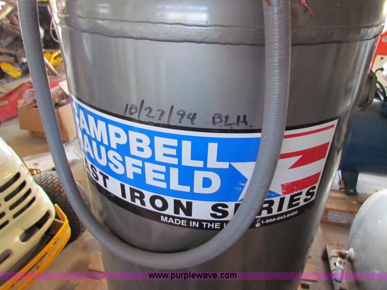 image for item I9572 1994 Campbell Hausfeld VT622400AJ upright air compressor