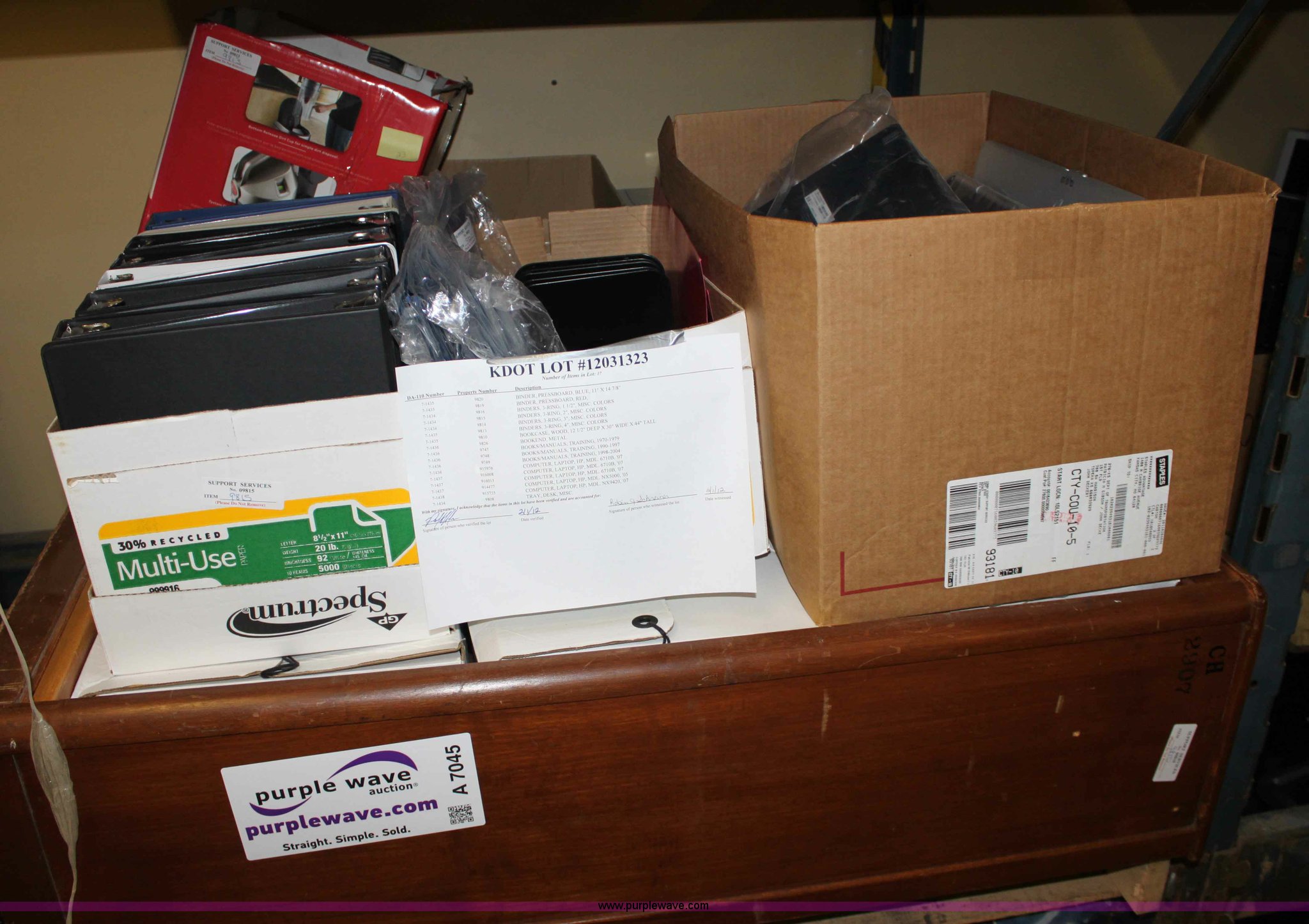 Assorted computers and office supplies in Topeka, KS Item A7045 sold