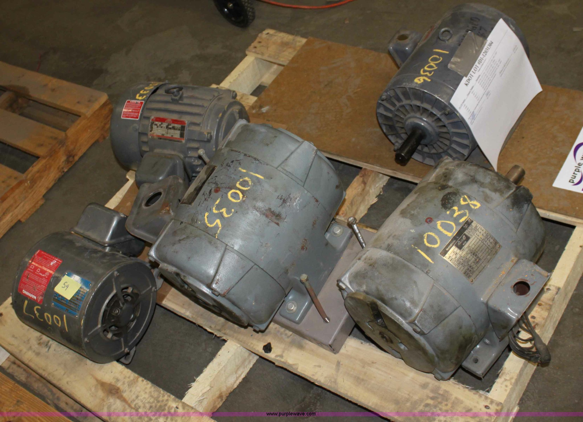 (5) electric motors in Topeka, KS Item B8975 sold Purple Wave