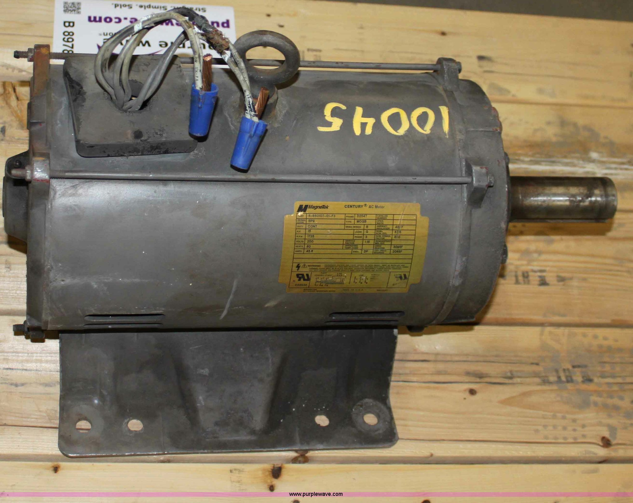 Century Electric H215T electric motor in Topeka, KS Item B8978 sold