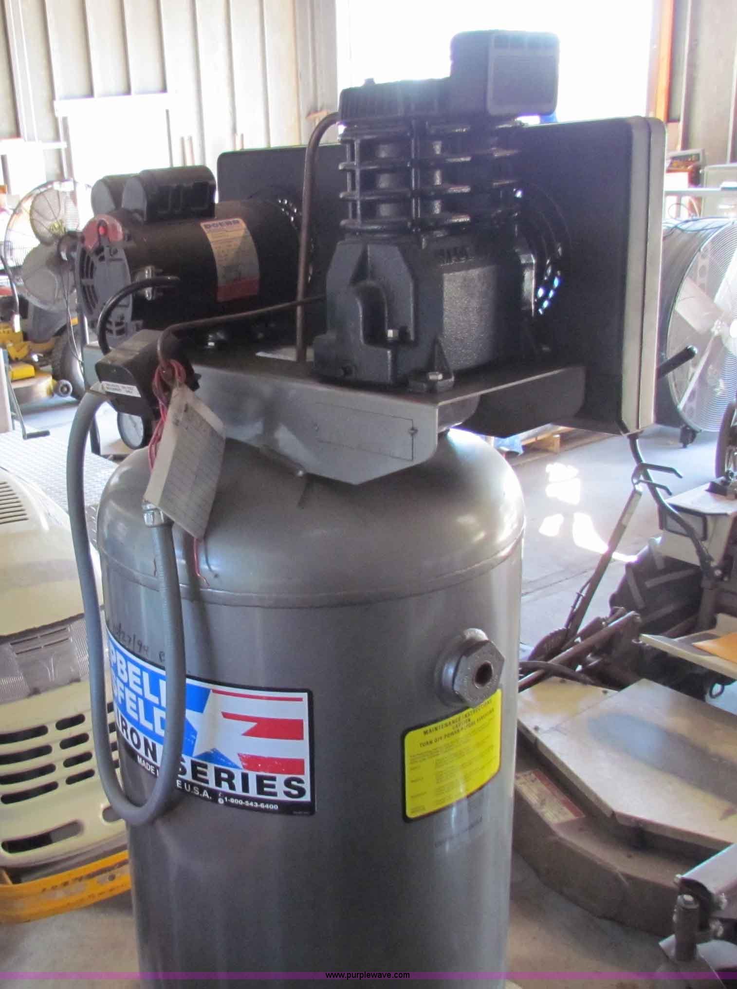 1994 Campbell Hausfeld VT622400AJ upright air compressor in Salina, KS