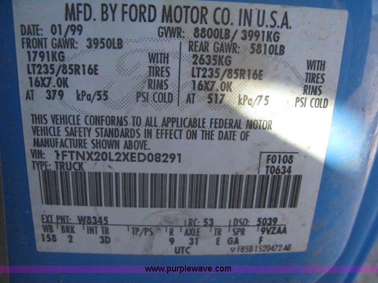 image for item A6066 1999 Ford F250 Super Duty supercab pickup truck