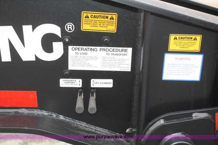 image for item A6988 2000 Trail King HG series detachable lowboy trailer