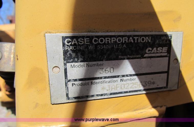 image for item B2604 Case 360 trencher backhoe