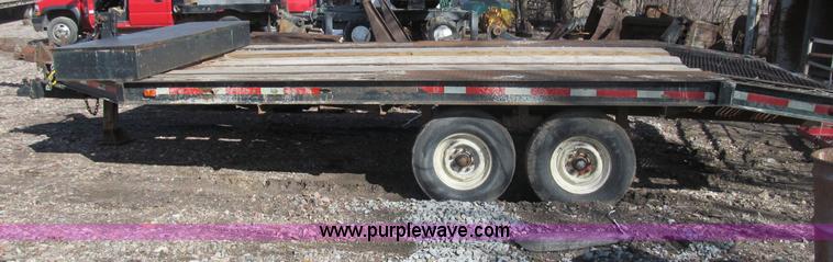 image for item B5103 1985 18' tandem axle flat bed trailer
