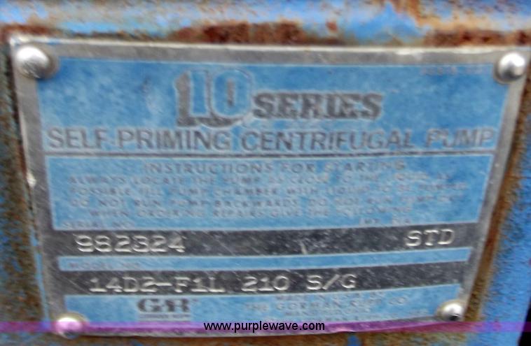 image for item B6234 Gorman Rupp towable 4" water pump