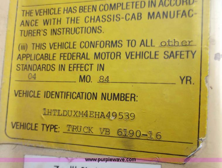 image for item B6237 1984 International 1954 dump truck