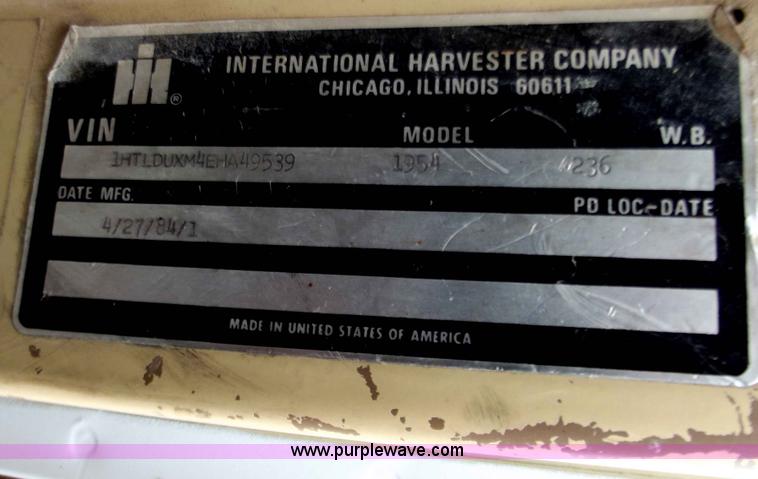 image for item B6237 1984 International 1954 dump truck