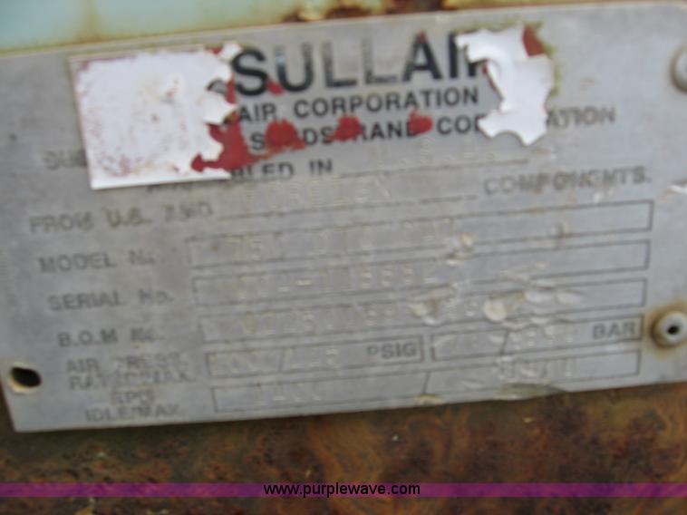 image for item C5992 Sullair 750CFM air compressor
