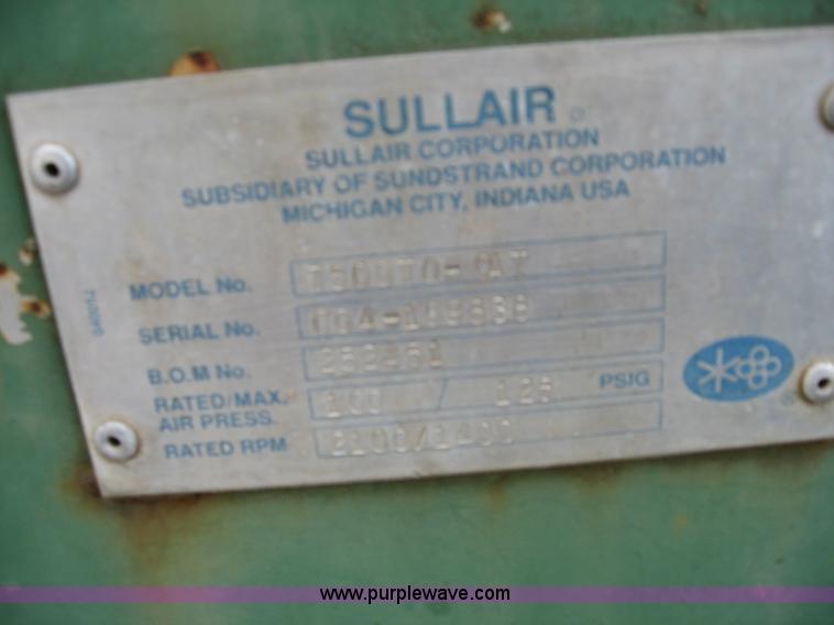 image for item C5993 Sullair 750CFM air compressor