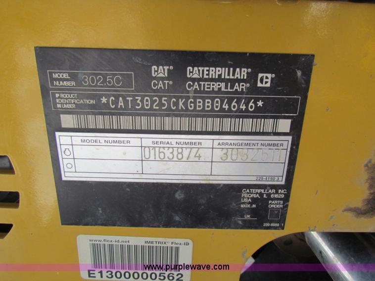 image for item I9536 2010 Caterpillar 302.5C mini excavator