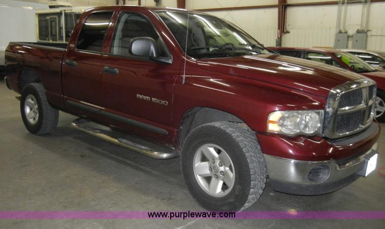 image for item A3447 2002 Dodge Ram 1500 SLT quad cab pickup truck Non-repairable certificate, parts only