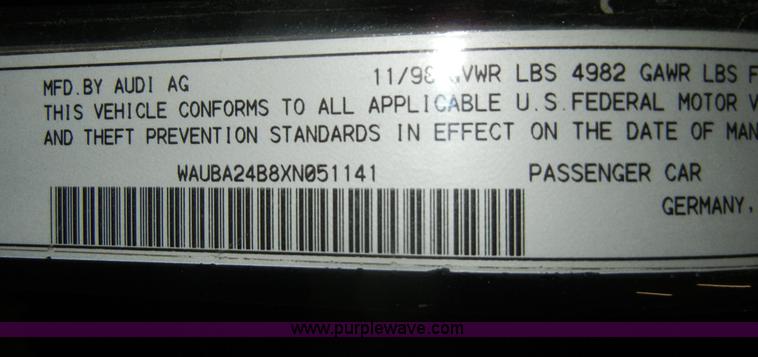 image for item C4083 1999 Audi A6 Quattro