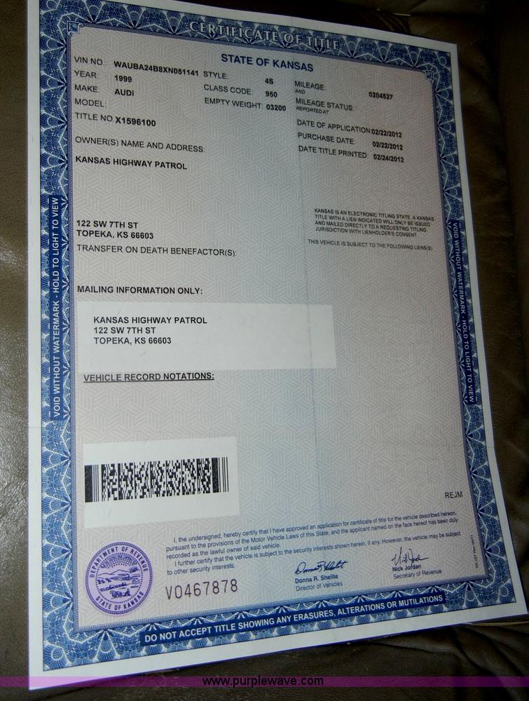 image for item C4083 1999 Audi A6 Quattro