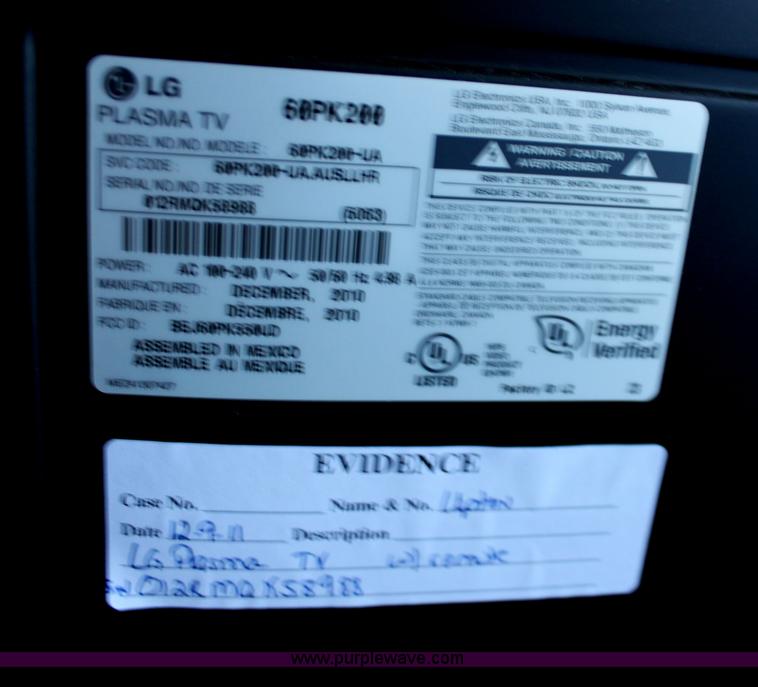 image for item A7314 LG 60" plasma television