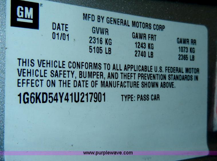 image for item C4077 2001 Cadillac DeVille