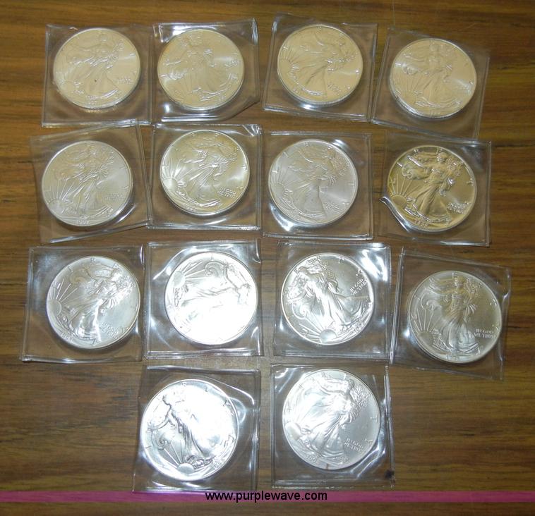 image for item S9272 (14) Silver American Eagles