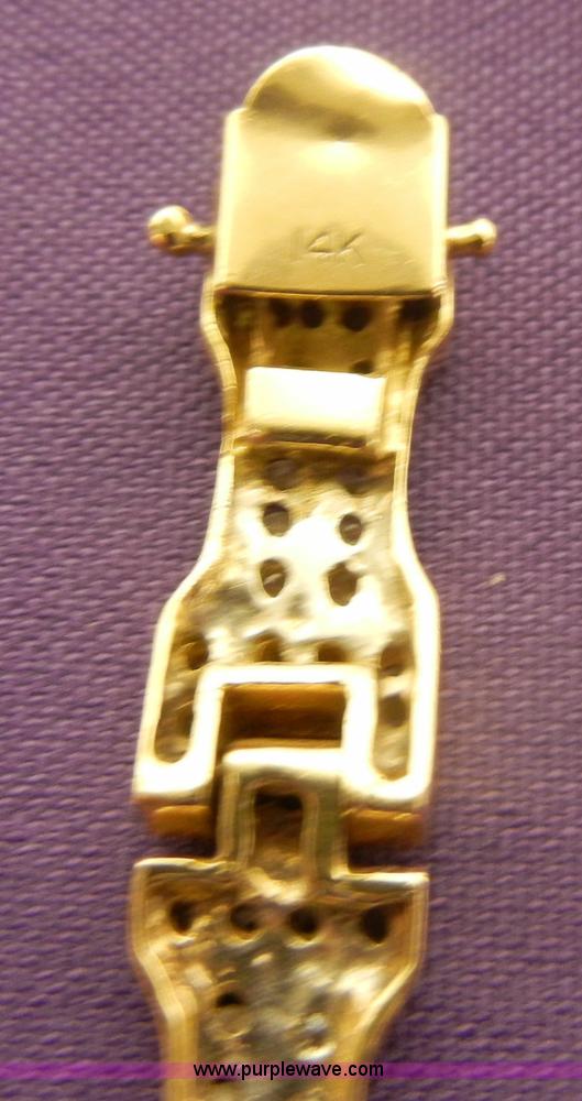 image for item S9284 8.25" 14 kt barlink gold bracelet