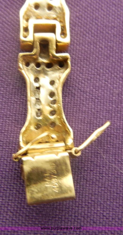 image for item S9284 8.25" 14 kt barlink gold bracelet