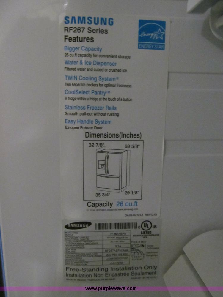 image for item S9292 Samsung stainless steel fridge