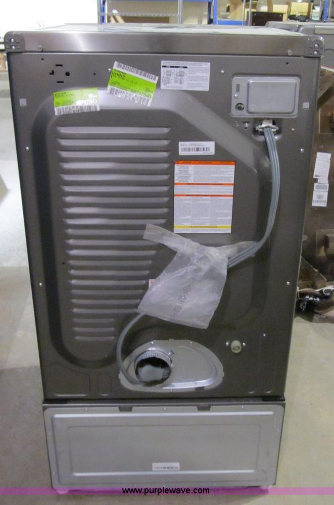 image for item S9295 Samsung stainless steel front load dryer with pedestal