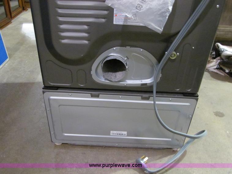 image for item S9295 Samsung stainless steel front load dryer with pedestal