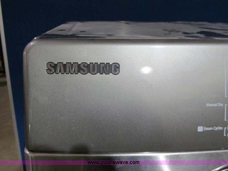 image for item S9295 Samsung stainless steel front load dryer with pedestal
