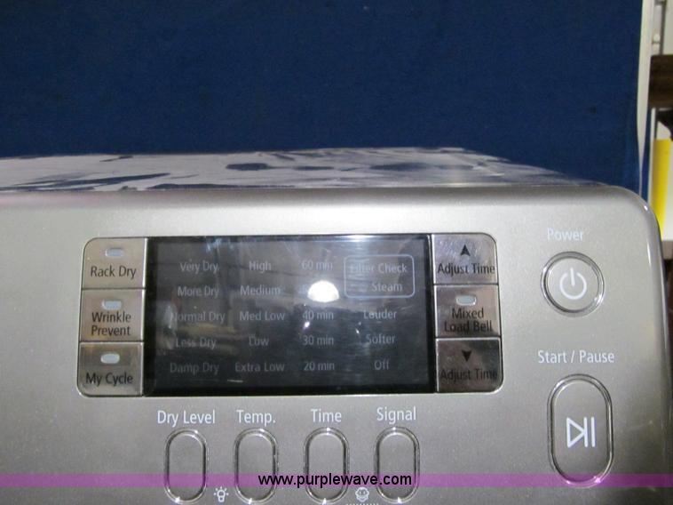 image for item S9295 Samsung stainless steel front load dryer with pedestal