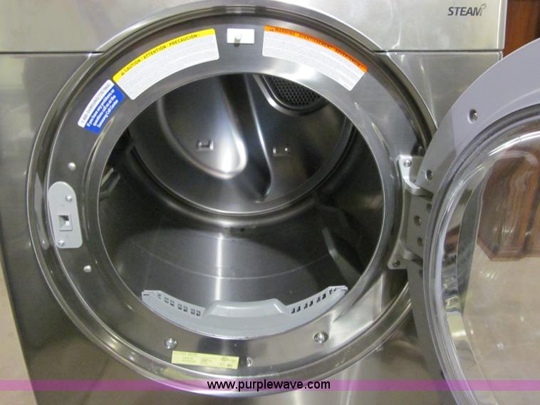 image for item S9295 Samsung stainless steel front load dryer with pedestal