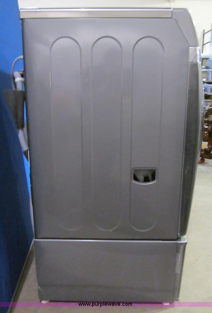 image for item S9296 Samsung stainless steel front load washer with pedestal