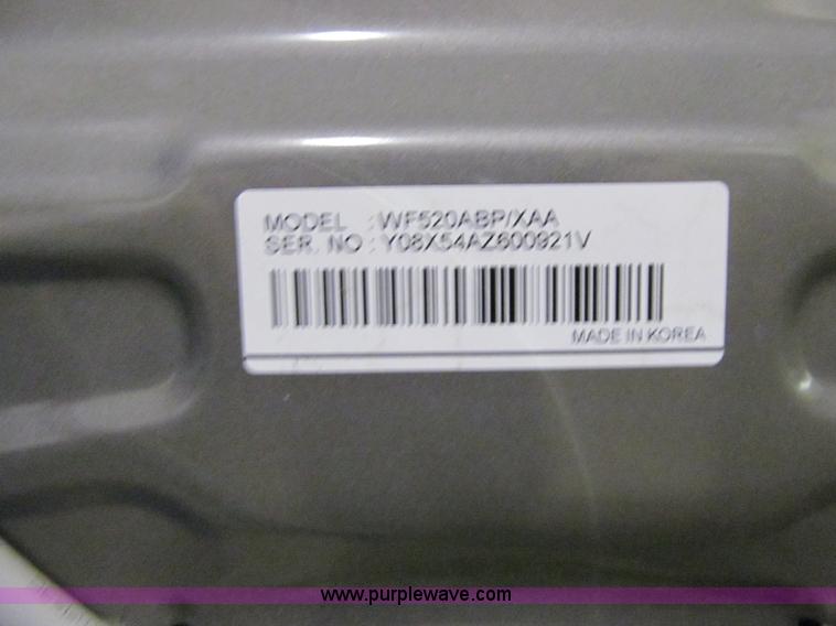 image for item S9296 Samsung stainless steel front load washer with pedestal